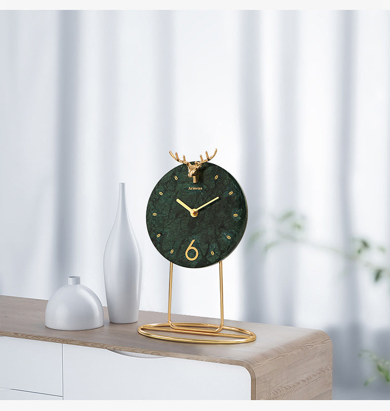 Light Luxury Marble Decoration Clock