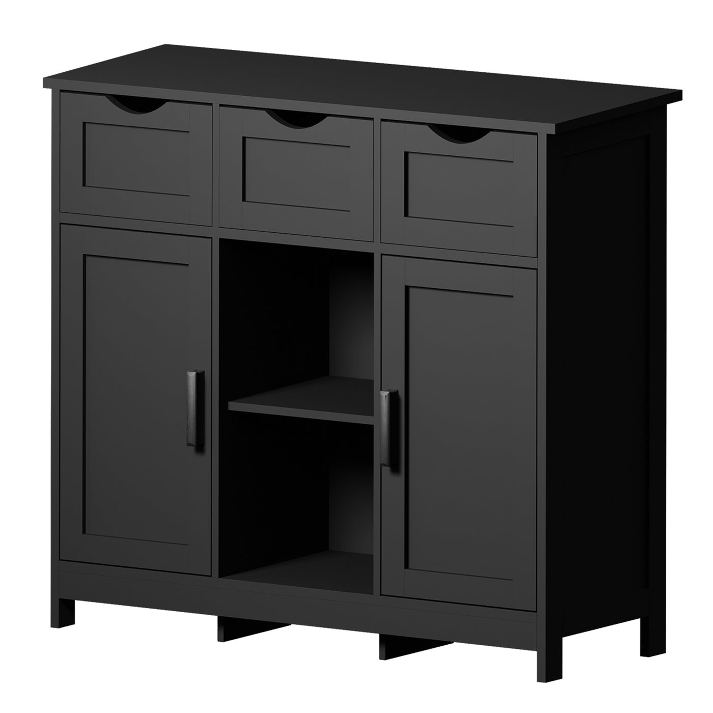 Wooden Floor Cabinet Drawers And Shelves.