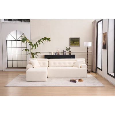 Wood Grain Chaise Longue With 3-seater