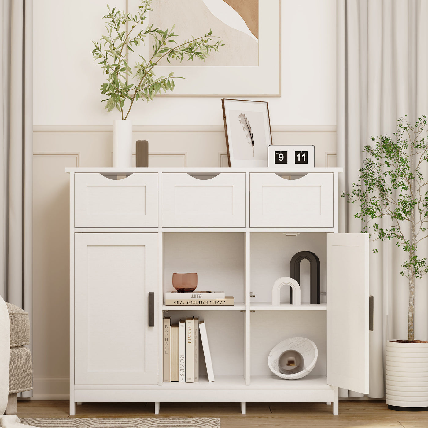 White Furniture Home Decor Shelves