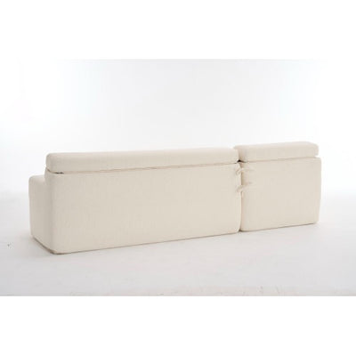 Wood Grain Chaise Longue With 3-seater