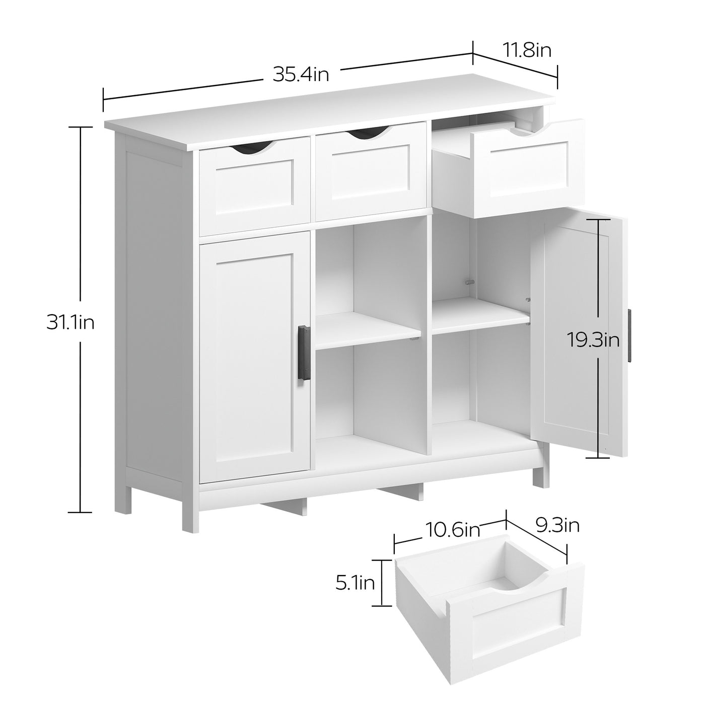 White Furniture Home Decor Shelves